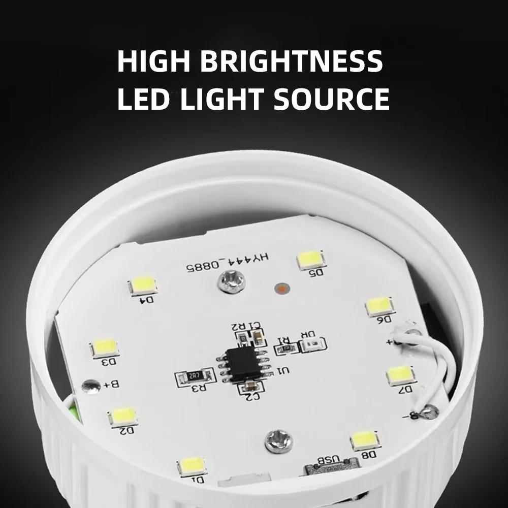 Portable Lanterns High Power USB Rechargeable LED Emergency Lights Hook Outdoor Camping Tents Lantern Lighting Flashlight Bulb