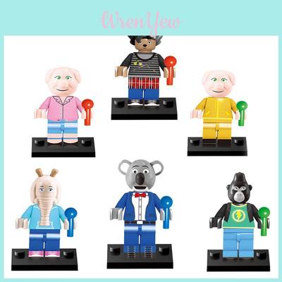6pcs/set Sing 2 Building Blocks Figures Rosita Meena Ash Models Gift