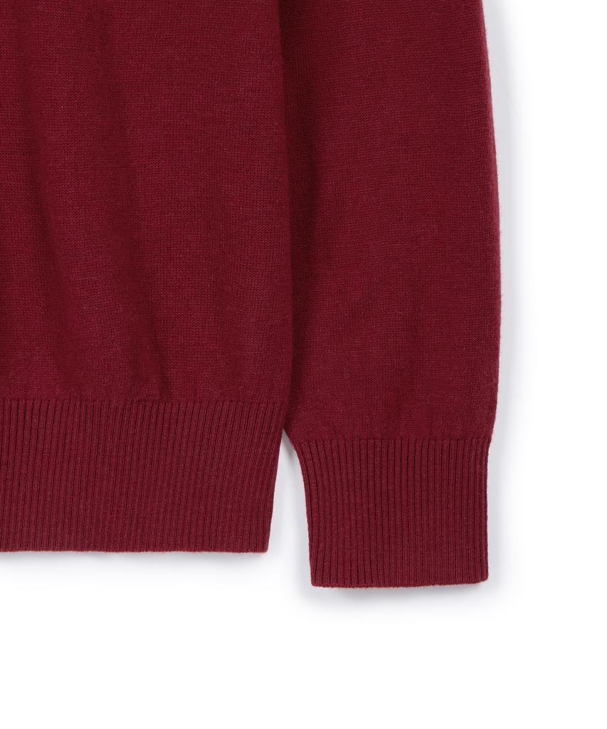 USPOLOASSN Merino Wool Collar Knit_Burgundy