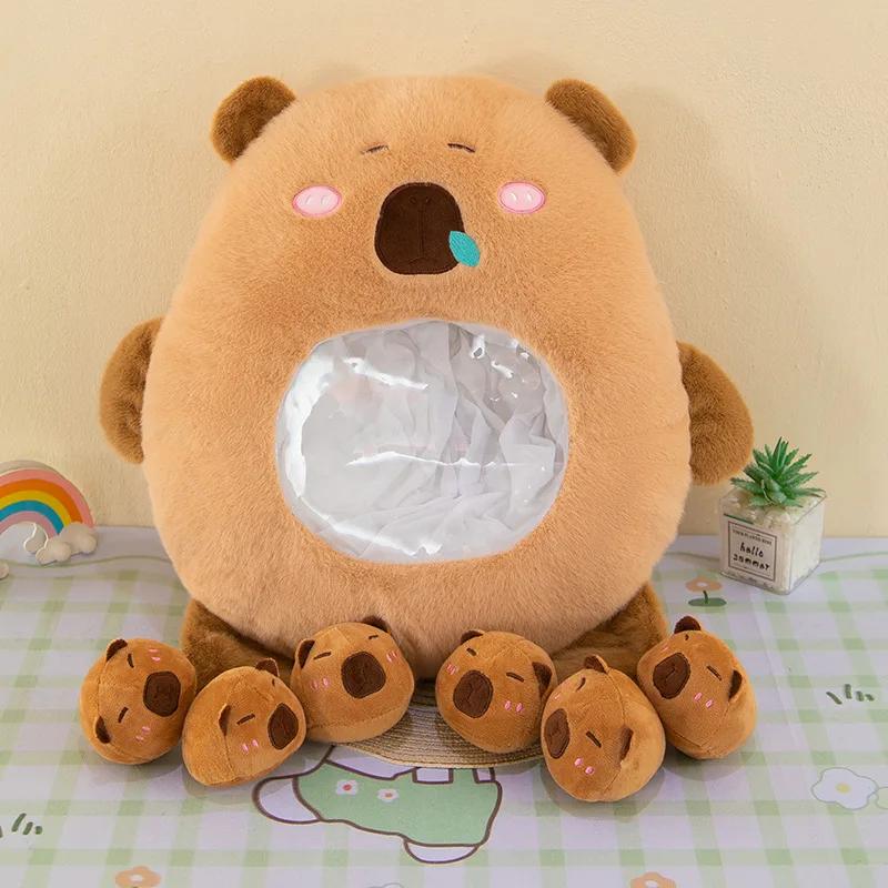 Cute Capybara Puffer Fish Snack Pillow Dolls Creative Puffer Fish Plush Doll Girls Children's Gifts Holiday Party Favours