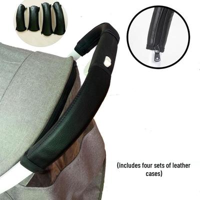 PU Leather Baby Stroller Handlebar Cover - Protective Armrest Accessory