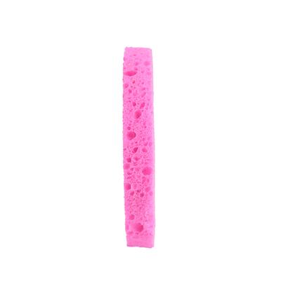 Esponja limpiadora redonda de fibra vegetal natural para rostro, herramienta de maquillaje de belleza, color rosa
