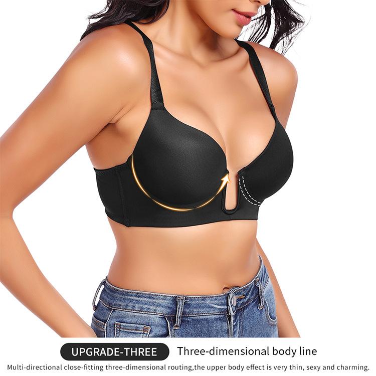 Sexy Push Up Evening Dress Bra, U-shaped Molded Cup Invisible Lingerie for Women BCD Cups