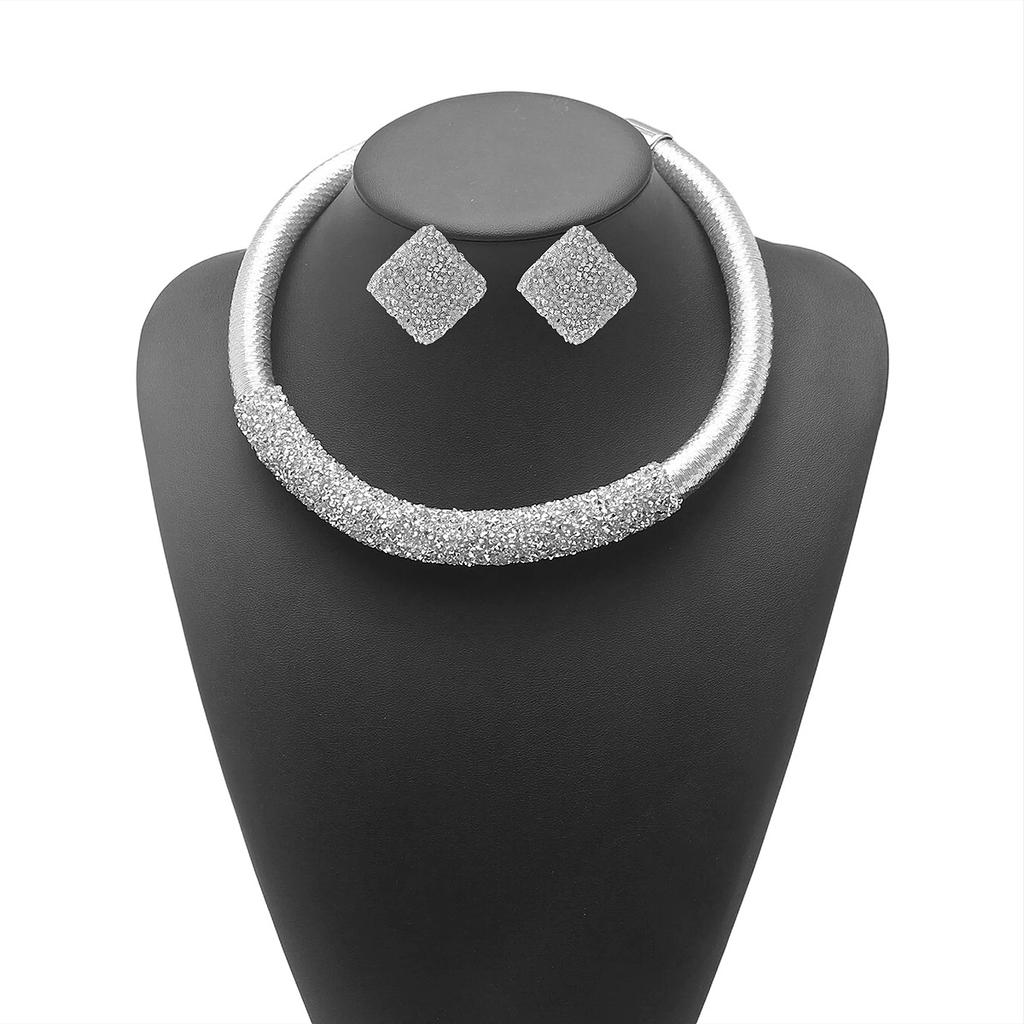 Cross-border Elegant Pearl Alloy Earrings Necklace Classic Luxury Design Office/Career Fashion Banquet Wedding Bridal Jewelry