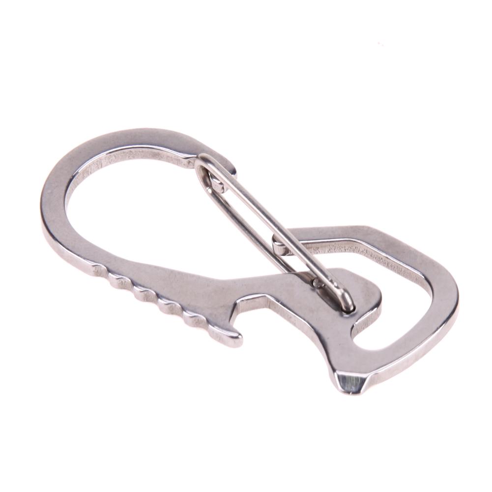 Keychain Carabiner with Bottle Opener Climbing Carabiners Stainless Steel Flathead Screwdriver for Outdoor Rock Climbing