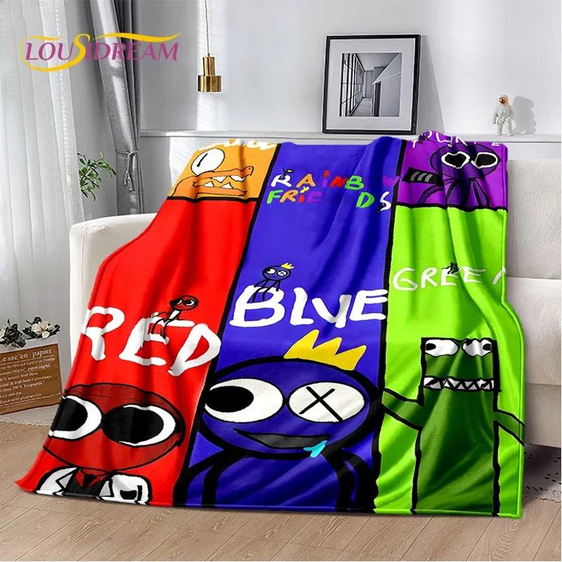 Game R-Rainbow Friends Cartoon Soft Flannel Blanket for Beds Bedroom Sofa Picnic ,Throw Blanket for Cover Outdoors Leisure Gift