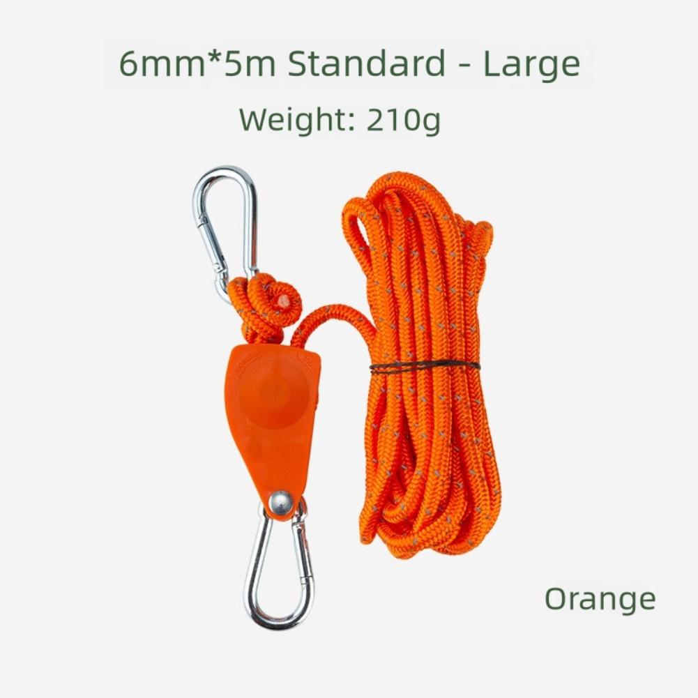 5M Length Adjustable Lanyard Pulley Hook Tent Fastener