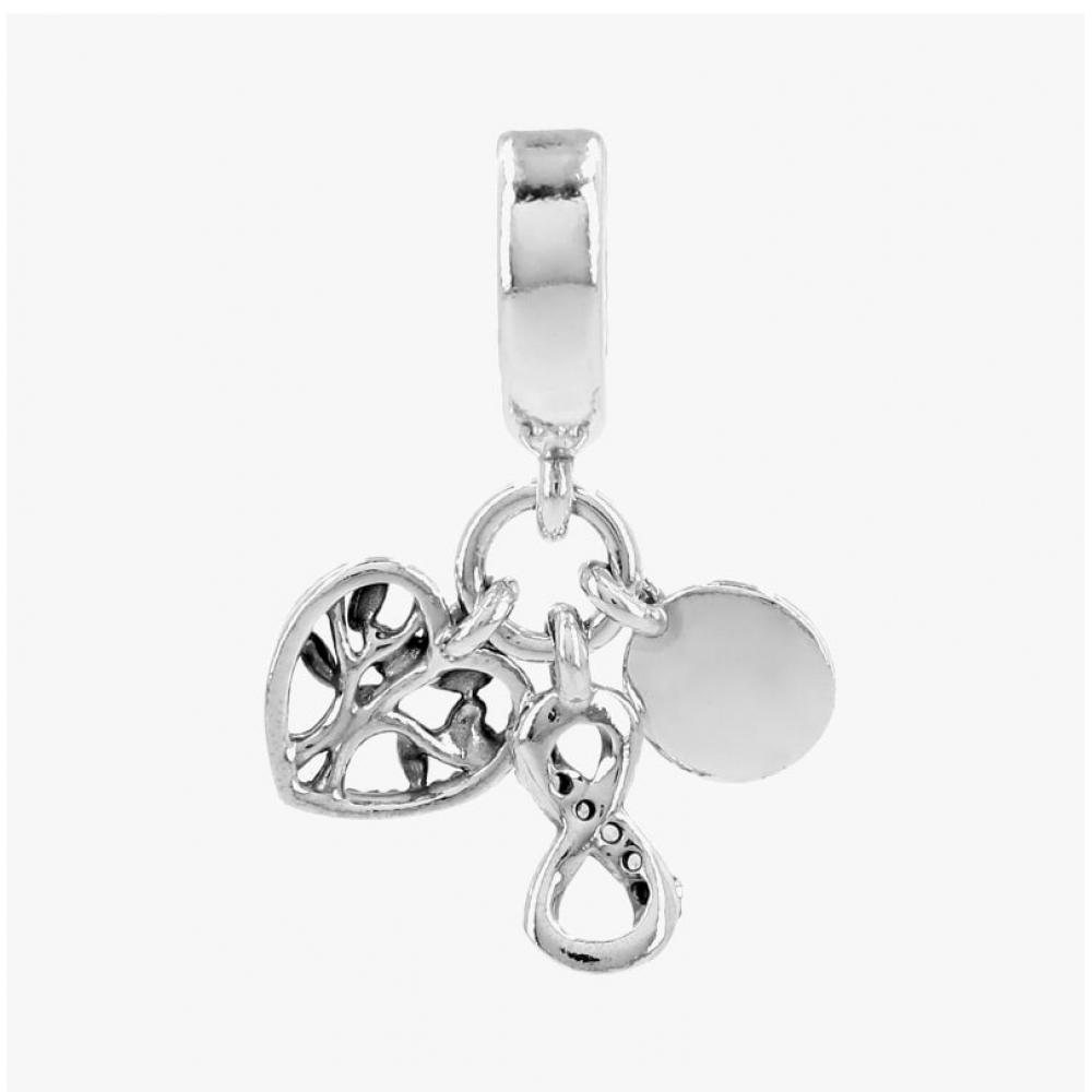 Pandora Family Infinity Triple Pendant Dangle Silver Charm 792201c01