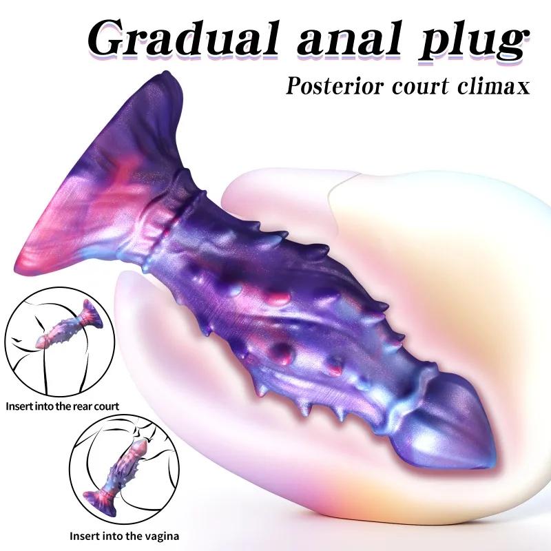 Pichlavé anální dildo Obrovský anální kolík Anální kolík Monstrózní dildo Stimulátor G-bodu Masáž prostaty Falešné dildo Anální kolík Sexuální hračky 18+