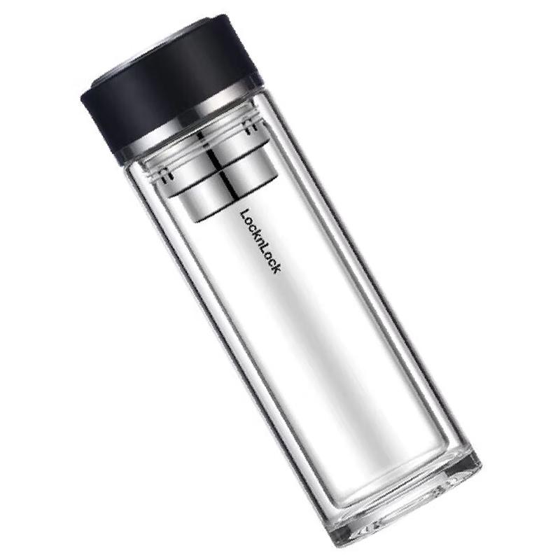 LocknLock Double-Wall Glass Tea Infuser Bottle 320ml