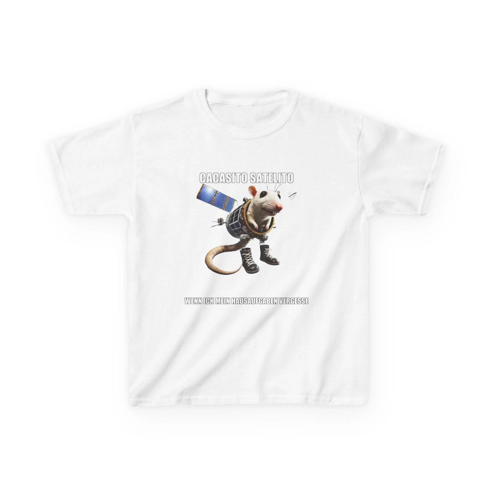 Cacasito Satelito Kids T-Shirt | Brainrot Meme Shirt Funny Viral Internet Humor 3XL