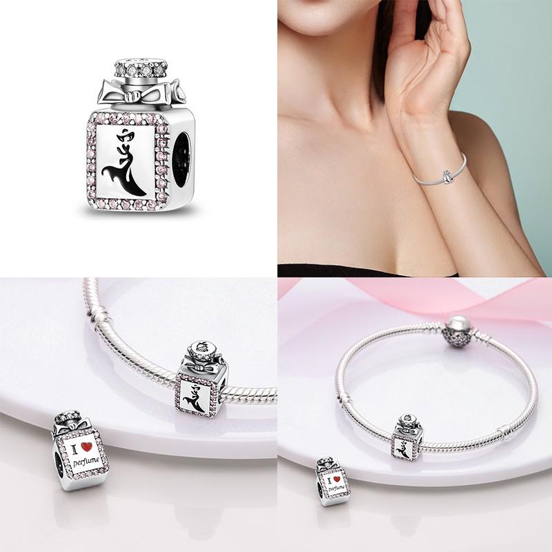 Compatible With Charm Bead Components Designed For Pandora Authentic Original Bracelets Do It Yourself Charming Women's Perfume Bead Component Copper