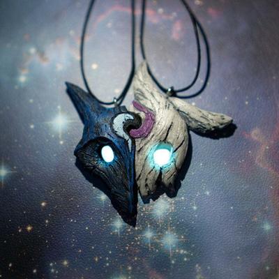 Necklace Retro League of Legends Peripheral Sheep and Wolf Couple Pendant