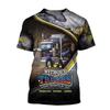 3D Digital Printing of The Latest Fashion Truck Graphic Printing T-shirt Men's Casual Short Sleeved Shirt
