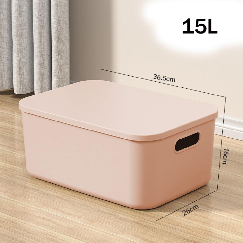 Neue stapelbare Aufbewahrungsbox mit Deckel, Kunststoff, Praktische Tisch-Organizer-Box, Solider Behälter für Zuhause, Schlafzimmer