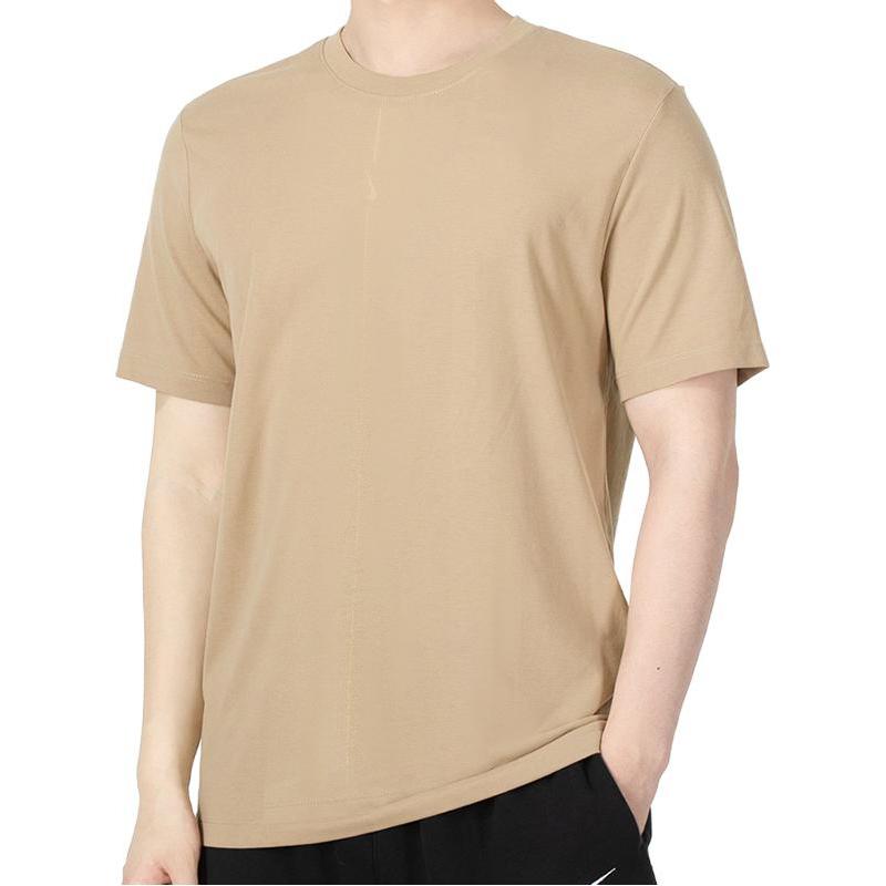 Nike T Shirts Men's Khaki Crew Neck Moderate Straight Fit DO0775-247