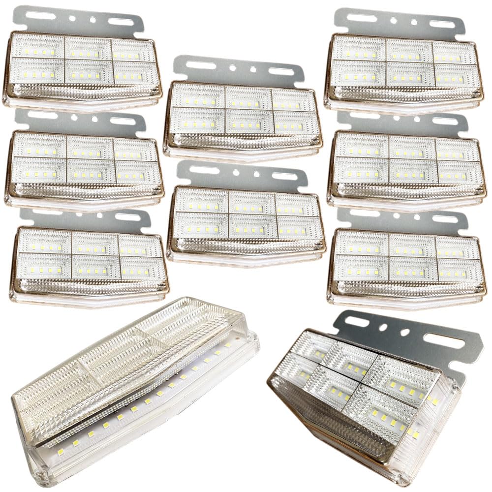 Discover Winds Illuminated Marker 42 and Truck Side Pack of 10 Next-Generation 4-Sided Lamps, Stylish, Ultra-Bright LEDs, LEDs, 24V, Waterproof,