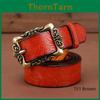 Genuine Leather Wide Belt For Women With Vintage Embossed Design For Casual And Office Wear