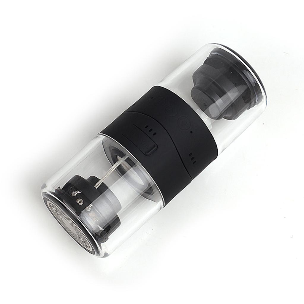 FineBlue MK-22 Magnetic TWS Wireless Speaker with LED Lights Portable Sound Box Transparent LED