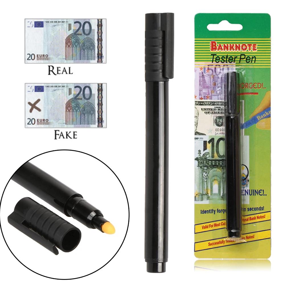 1-3Pcs Black Plastic Counterfeit Bill Detector Currency Cash Checker Portable Counterfeits Money Detector Pen for Money Test