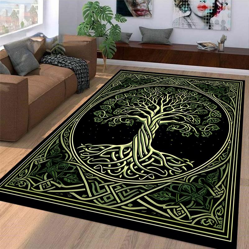 Unique Tree Design Rug for Home Decor Suitable for use as an anti-slip game mat for living room and bedroom sofas