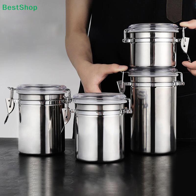 Stainless Steel Airtight Canister,Clamp Lid Food Storage Jars for Kitchen,Coffee/Tea/Sugar/Snack Containers with Seal Lids