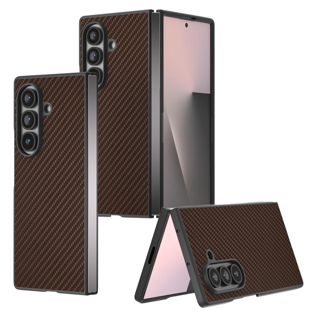 For Samsung Galaxy Z Fold7 5G Case Carbon Fiber Texture PU + PC Phone Cover