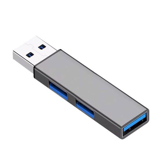 

USB-концентратор-удлинитель, металлический креативный высокоскоростной перенос данных, док-станция расширения типа C для компьютерных аксессуаров USB Charging серый