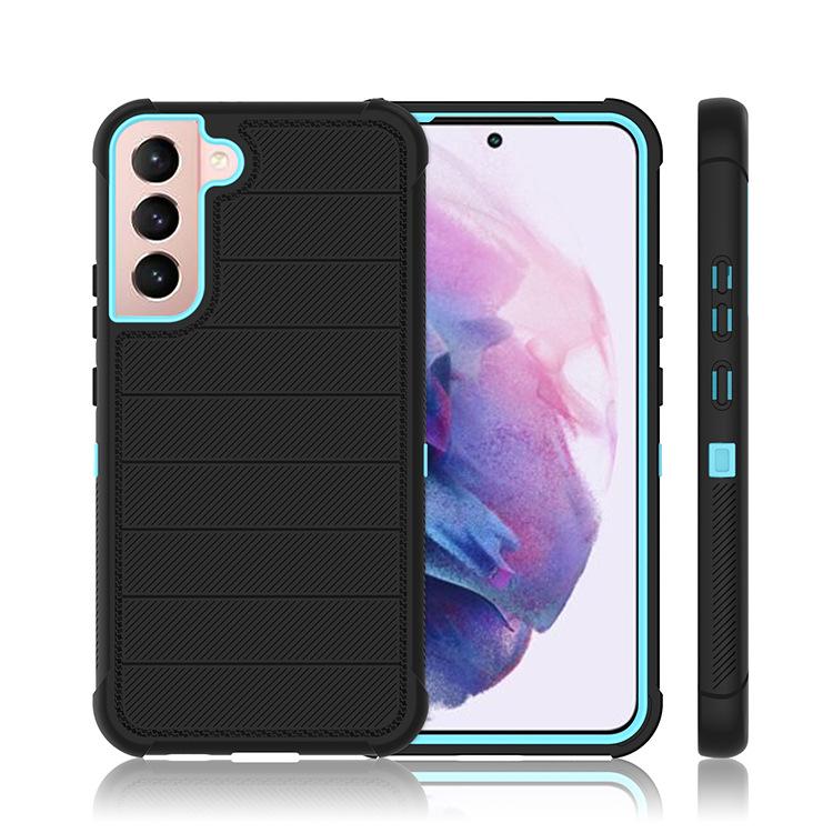 

For S22 PLUS Second Generation Defense Oversized Rotating Three-in-One Striped Sliding Sleeve Stand Protective Case A33