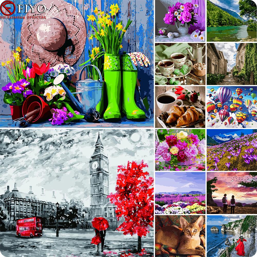 Buy Picture DIY Painting By Numbers Kit Landscape Acrylic Canvas By