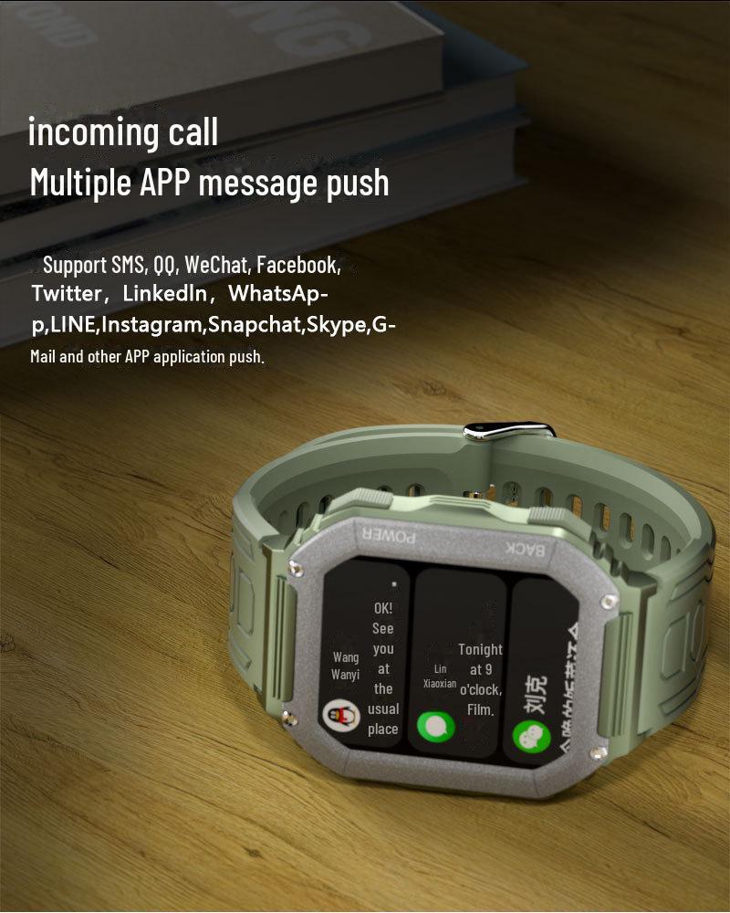 KR06 Smartwatch: Bluetooth Calls, Music, Heart Rate & Blood Pressure Monitoring, Outdoor Sports, IP67 Waterproof.