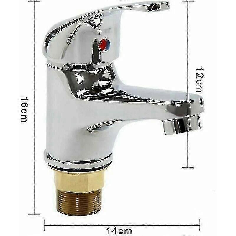 Basin Taps Bathroom Mixer Faucet Hot and Cold Mixer Tap Chrome Plated Solid Brass Lavatory Bathroom