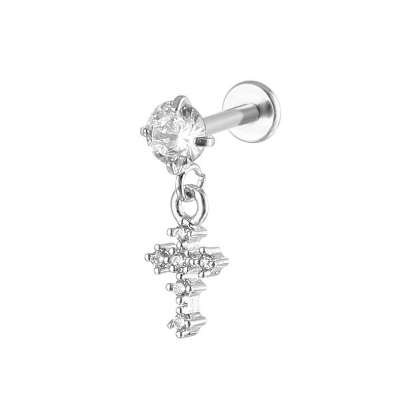 Internally Threaded Lip Stud Ear Cartilage Hoop Dangle Body Piercing Jewelry