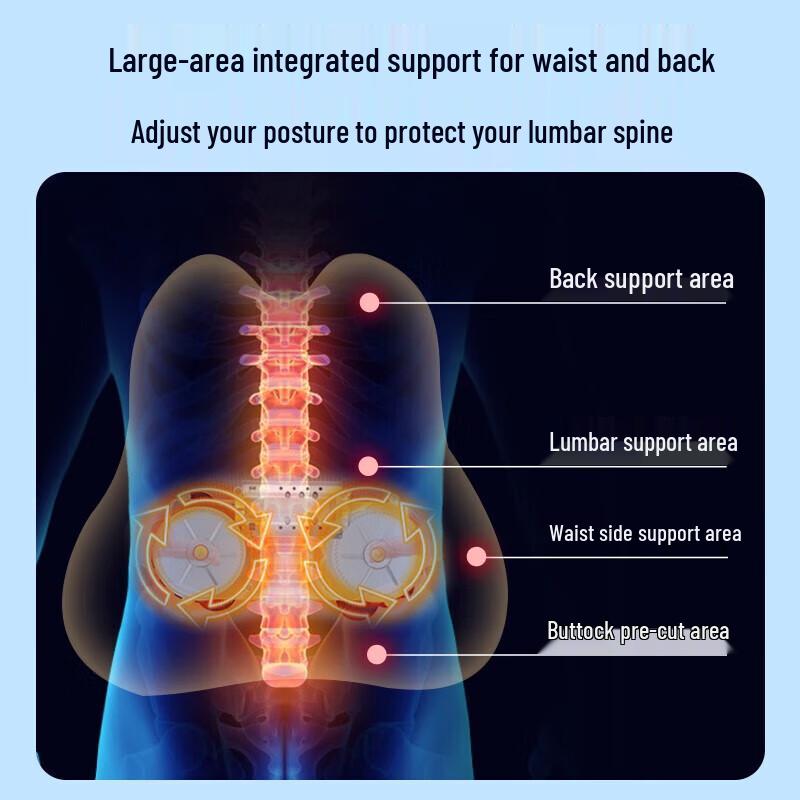 AUX Lumbar & Neck Massage Cushion with Heat & Red Light Therapy