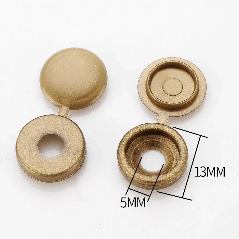 10/500PCS Motorcycle Car Screw Caps Nuts Covers Foldable Snap Protective Cover Hinge Plastic Button Furniture Upholstery Cover