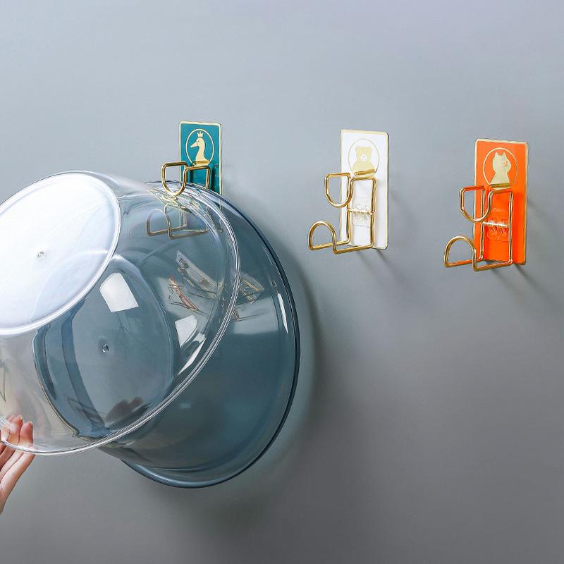 Gancio Lavabo Senza Foratura Portaoggetti Lavabo Scaffale Portaoggetti Bagno Porta Asciugamani