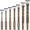 Masonry Concrete Drill Bits For Glass Ceramic Tile Brick Plastic Wood Mason Hard Alloy Wall Hole Opener Hex Shank 5mm To 12mm