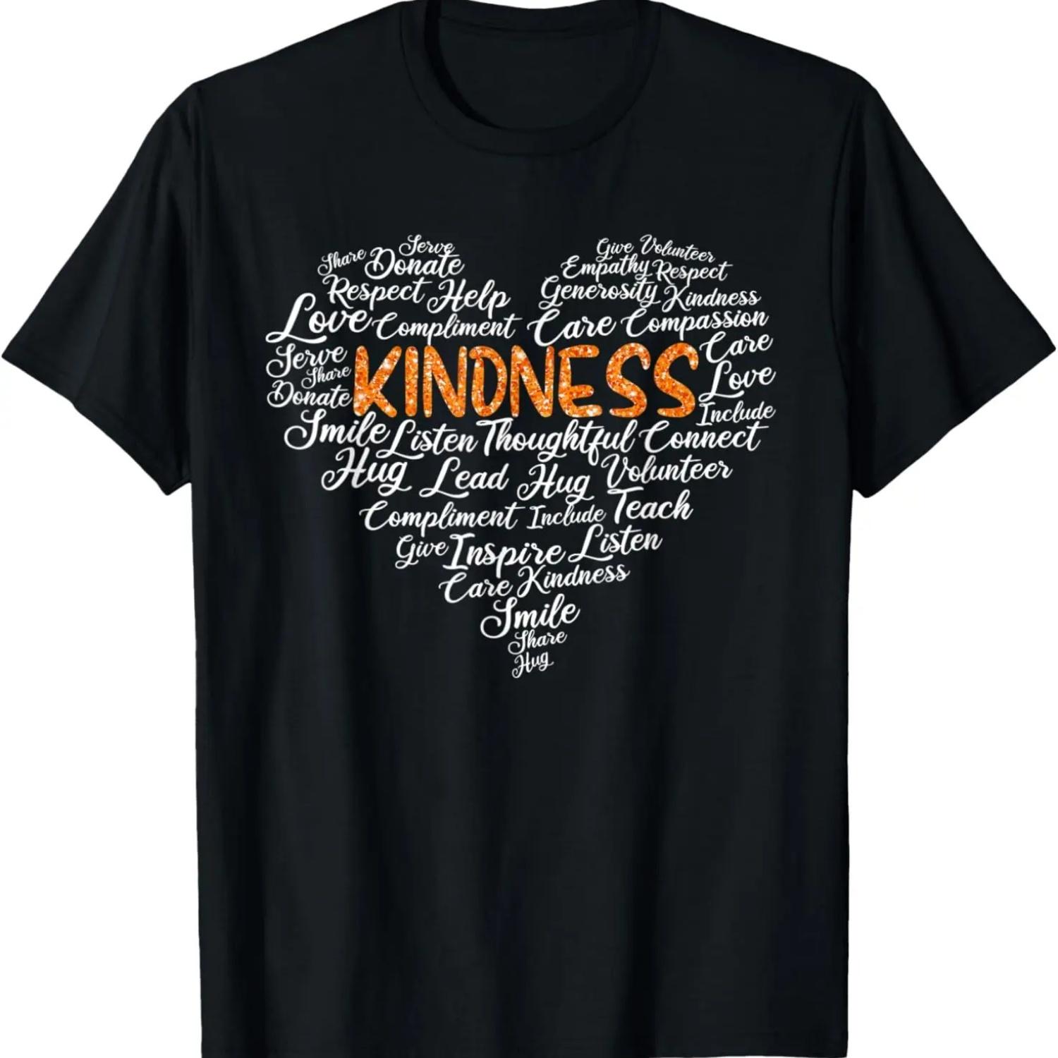 Kindness Heart Shirts, World Kindness Day Be Kind Teacher T-Shirt S