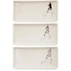 Cat Set of 3 Hasami Made In Japan J-Kitchens Sho~ Plates, Rectangular, (Mike, Tiger, Black), Ware,