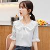 Women's Summer Plus Size Loose All Match Short Sleeve T-shirt Doll Collar Top