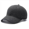 Fleece-linedheattech Baseball Cap Pure Color Large Head Circumference Men Peaked Cap Deepened and Heightened Men's Hat Casual