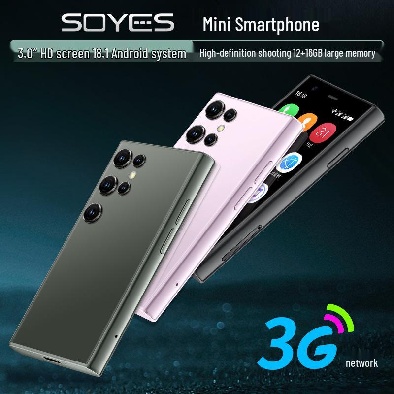 S23PRO Mini Smartphone: 3.0" Screen, 3G Network, Android with Google Play Store.