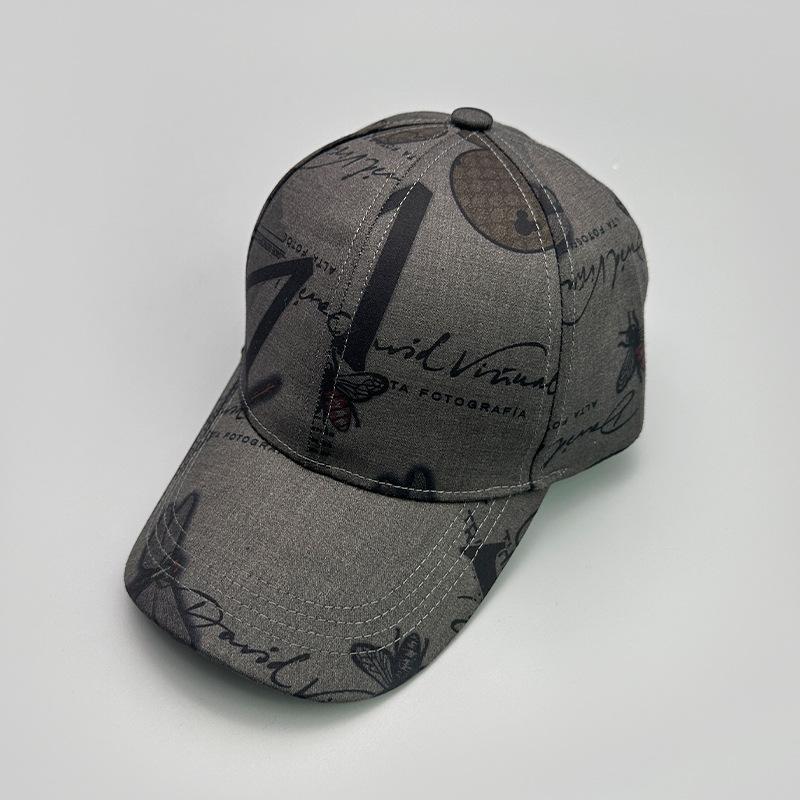 British Cartoon Print Owl Letter Baseball Cap Men'S And Women'S Sunshade Personality Street Cap