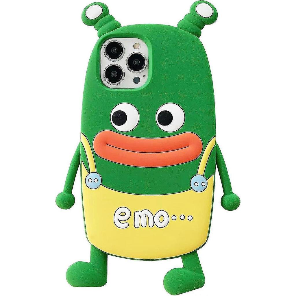 Kawaii Phone Cases Apply to iPhone 12ProMax,Cute Cartoon Frog Overalls Phone Case Unique Fun Cover Case 3D Phone Case Soft Silicone Shockproof Cover f
