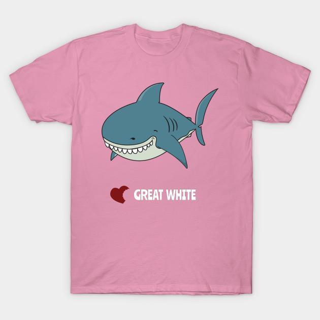 T Shirt Women Love Great White Harajuku Print Kawaii Tshirt Summer Short Sleeve Female T-Shirt Top Tee