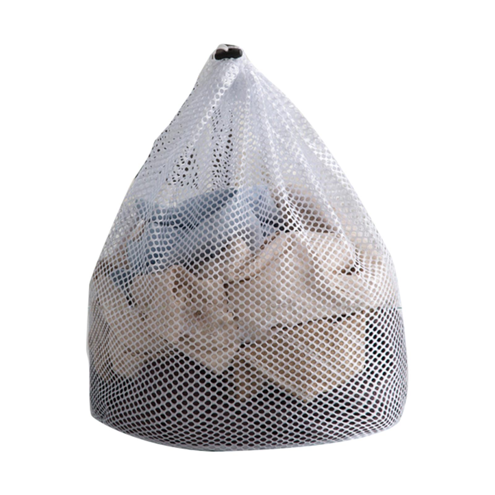 

Durable Drawstring Laundry Bag for Washing Machine Fine & Coarse Mesh Garment Protector for Delicates Clothes Storage Organizer 40x30CM