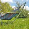 Single garden hammock with crossbar, 200 x 80, 150 kg strong