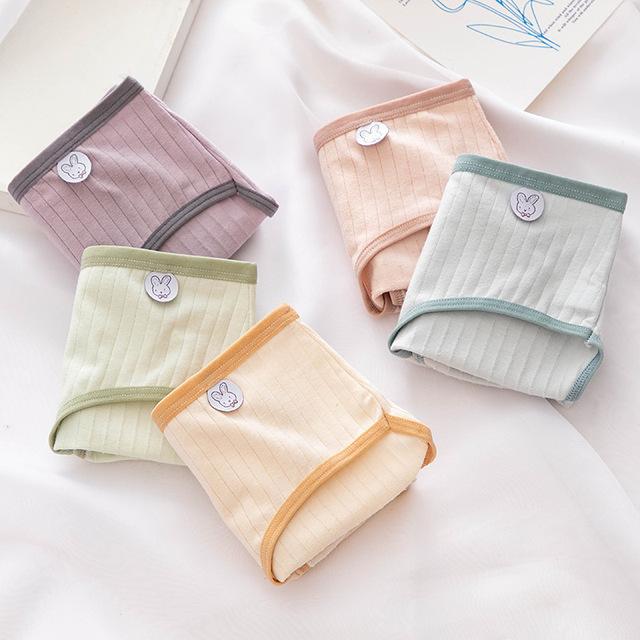 

5PCS/Set Бавовняні жіночі трусики з милим мультяшним візерунком Нижня білизна Прекрасні труси для дівчат Здорова білизна Жіночі труси XL