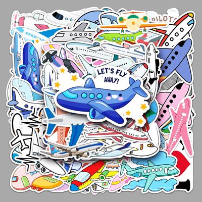 50 Cute Cartoon Waterproof Stickers for Suitcases, Airplanes, Skateboards & More - Graffiti Decor Set