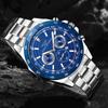 Fashion Business Men's Watch Stainless Steel Watch Men's Quartz Watch Luxury  Casual Watch Calendar Watch
